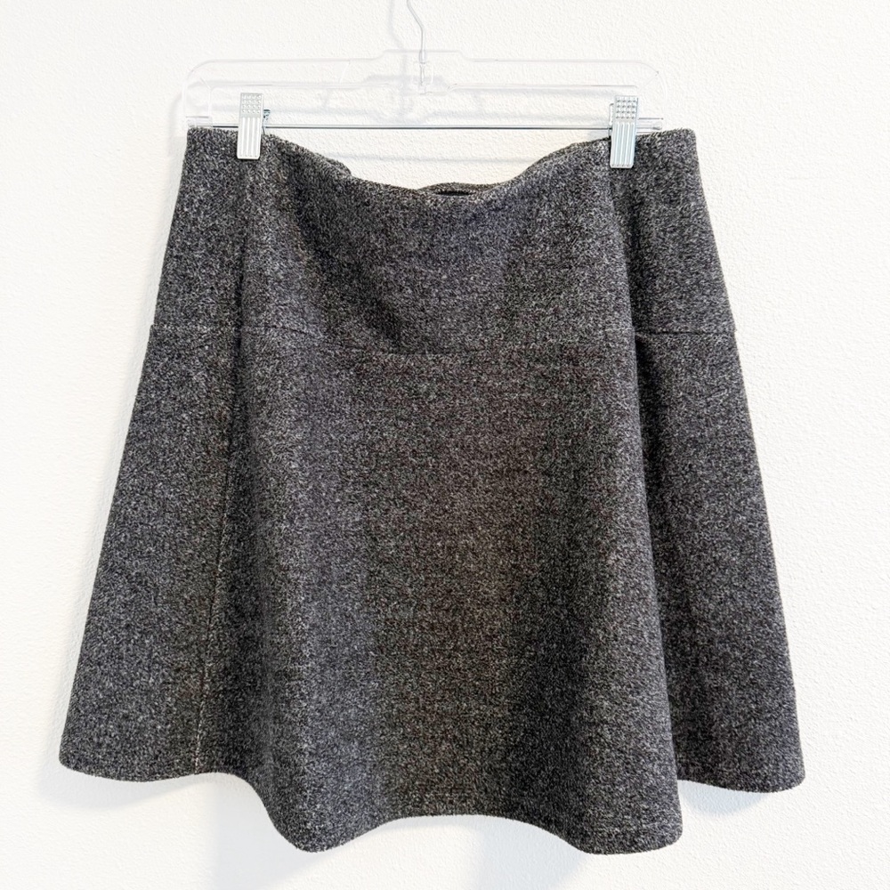 LOFT Circle Skater Skirt Gray Size Medium